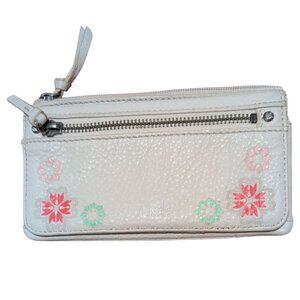 The Sak Bifold Wallet Embossed/Tooled Leather Credit Card Slots & Coin Purse